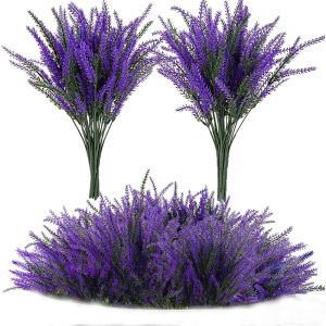 5/10 Bundles Artificial Lavender Flowers Head Fake Flowers Home Room Table Decor Outdoors Garden Wedding Decor Outdoor Plants