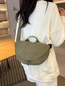 Lulu Magnetic Absorbency Canvas Sports Fitness Bag Waterproof Single Shoulder Slant Crossbody Bag for Cycling And Yoga