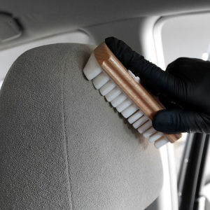 Car Upholstery Cleaning Brush Alcantara Suede Deerskin Plush Fabrics Beauty Care Brush Detailling Car Interior Parts Clean Tool