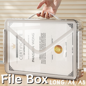 Long/A4 File Box Folder Organizer File Box Plastic File Case Document Oorganizer Long Size Document Box