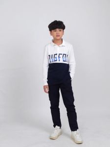 [Áo polo DT 715] Áo polo dài tay cho bé trai Bigfox Miss Meow thu đông style Hàn Quốc mặc đi học size đại trẻ em 791215 tuổi 40kg 50kg