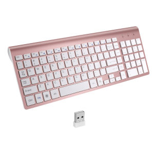 2.4G Wireless Slient Click Ultra-Slim Office Keyboard Set Portable Multimedia Mini Keyboard For PC Computer Laptop Tablet Mac