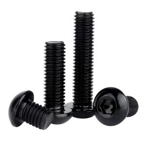 GUWANJI | Black 304 Stainless Steel Round Head Hex Screws
