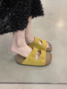 XUJIA | Yellow Thick Sole Slide Sandals Women Outdoor