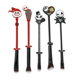 Bộ Cọ Trang Điểm Kinh Dị Giáng Sinh 5 Món Lông Mềm Sợi Len Cán Kim Loại Dùng Cho Halloween Phấn Mắt Che Khuyết Điểm Kẻ Mắt Phấn Tạo Khối