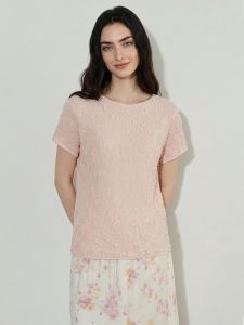 Basic House | Off-shoulder Elegant French Style Ruffle T-shirt