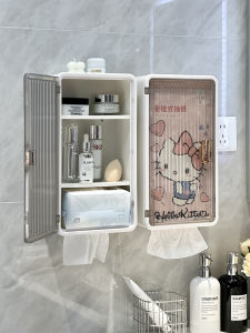 Bathroom Tissue Box Toilet Wall Mounted Drawer Waterproof No Drilling Face Towel Storage Multi-layer Storage Shelf Organizer