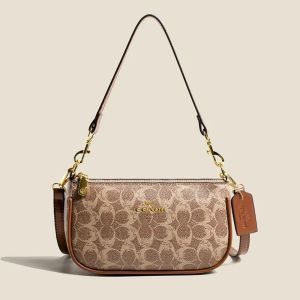High-Quality Womens Underarm Shoulder Bag Classic Vintage Ladies Crossbody Handbag Elegant Designer Leather Messenger Bag