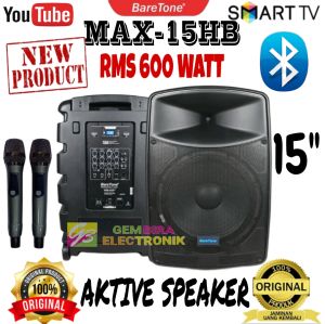 Speaker Aktif Baretone 15 inch MAX15HB Portable Wireless meeting Original Max 15Hb