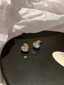 CAFFTI | Vintage 925 Sterling Silver Heart Earrings