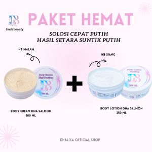 Lindabeauty body lotion pemutih - 1 paket Hb siang dan malam