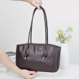 HY BAG #2029 FASHION WOMENS FAUX LEATHER TOTE BAG SHOULDER BAG WITH KNOT DETAILS SUITABLE FOR CASUAL OUTINGS