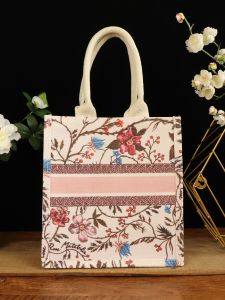 Canvas Reticule Flower Commuting Fashion Womens Tote Bag Mummy Bag Fashion out Gift Bag Canvas Bag Customized