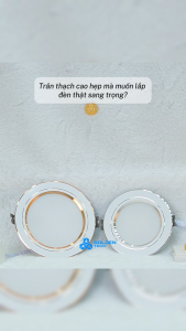 (Rạng Đông) Đèn LED âm trần Downlight Đế nhôm Viền Vàng Viền Bạc 8W 10W Ánh sáng Trắng 6500K AT10