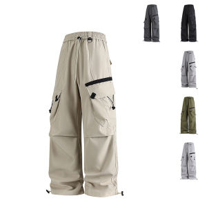 Men Cycling Long Pants Casual Pant Fashion Loose Comfortable Multiple Pockets Pant Outdoor Fitness Running Casual Sport Trouser