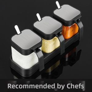 Kitchen Glass Seasoning Storage Box