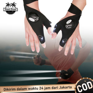 LED Flashlight Gloves Sarung Tangan Senter Memancing