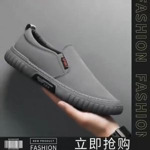 Espadrille Shoes for Men Sneakers Men Slip On Loafers Shoes Korean Fashion Canvas Shoes For Men Umbrella Cloth Lazy Shoes Men Casual Flat Shoes Trendy Sport Walking Shoes Shoes for Men 2023 Style