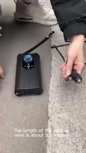 Car Air Compressor 180W 2400mAh Mini Air Pump High Precision Portable Tyre Inflator Electric Motorcycle Pump for Motorcycle Car