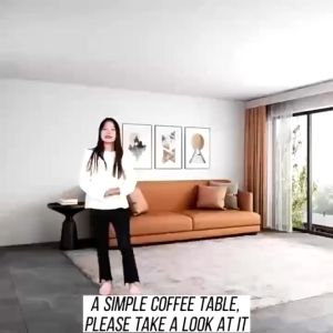 WORLD DREAM Meja Tamu Minimalis Motif Kayu Modern - Meja Tv Meja Kopi Meja Sudut Susun Serbaguna