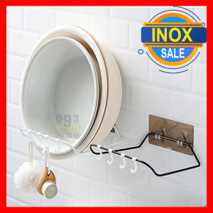 Móc Treo Inox Dán Tường Tiện Ích Kệ để thau chậu Kích thước 21x19 cm