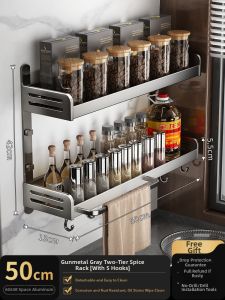 Drill-free Multi-level Wall Mounted Storage Rack