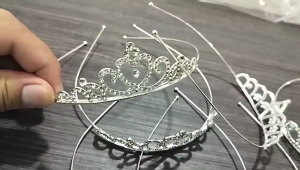 Glam Crystal Rhinestone Tiara for Birthday Bridal Shower Pageant Party Crown Women Girls