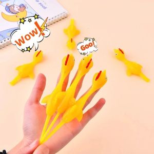 10Pcs Soft Plastic Finger Shooter Chicken Game Childrens Birthday Party Gift Pinata Filler Childrens Back to School Gift Prize