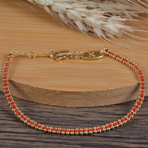 Red Rope Woven 18K Gold Bracelet Lucky Transient Couple Gift Ethnic Style Fresh out Fashion Jewelry Men Women Universal