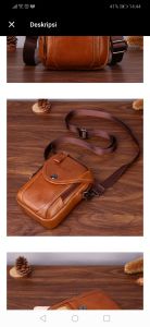 LegumStore Tas Selempang Kulit 0190coklat tua. Cheersoul. Tas Pria Kulit .Tas Santai.Tas Sabuk