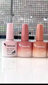 Venalisa Color Nail Gel Polish Kit Jelly Pink Semi-transparent HEMA FREE Self Leveling Nude Natural Pink Nail Manicure Set