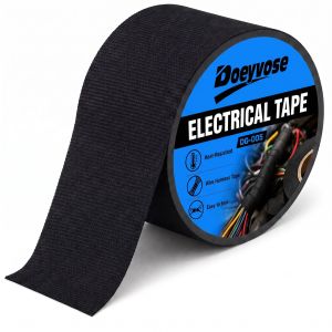 Black Heat Resistant Fabric Electrical Tape Waterproof Insulation Automotive Wiring Loom Wrap Tape