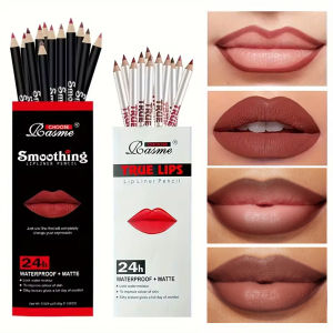 Two Sets Of 24 Sets Of A Full Range Of Brown - Red - Pink Lip Liner Lip stick Smooth Outline Christmas gift