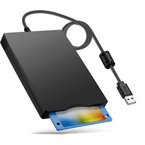 Floppy Disk Reader Drive 3.5" 1.44MB FDD External USB Floppy Diskette Drive for Windows 11/10/8/7/XP/Vista Mac PC Laptop Desktop
