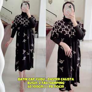 DSC001 l BATIK YUQU - DASTER CALISTA BATIK CAP PEKALONGAN Grade A Rayon super size ABG Standar