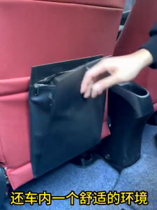 Car Foldable Trash Can Pu Leather Hanging Waterproof Leakproof Trash Can Storage Bag for Car Car Interior Accessories