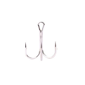 50pcs/box Black Nickel Super Sharp Treble Fishing Hooks Carbon Steel for Hard Lure Round Bent Triple Artificial Lure Fishhooks