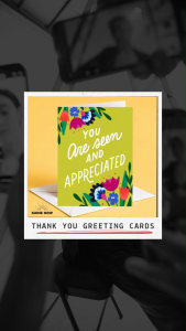 Appreciation Card - You Are Seen and Appreciated | Yellow-Green Floral | A6