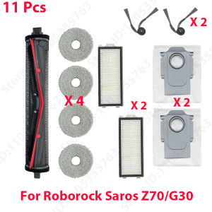 Roborock | For Roborock Saros Z70/G30 Space Robot Cleaning Anti Entanglement Main Brush Side Brush Filter Mop Pad Dust Bag Accessories
