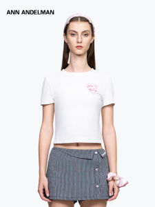 ANN ANDELMAN | Doodle Heart Design Slim Fit Ladies T-Shirt