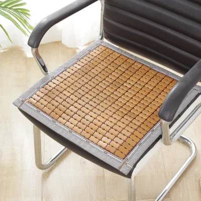 Modern Simple Style Bamboo Cooling Seat Cushion Office Chair Pad Home Use Summer Car Pad Mahjong Seat Pad Pure Color Pattern