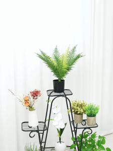 (SG STOCK) Plant Stand Indoor Outdoor Shelf Metal Holder Pot Rack Multiple Plants Stand Tall 6 Pot Flower Shelf Corner Living Room Garden 6 Pots