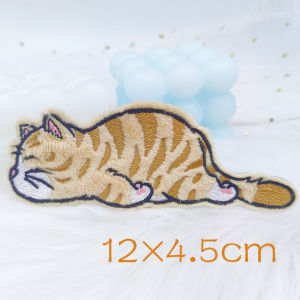 DUTRIEUX | Cute Exquisite Cat Self-adhesive Plush Embroidery Patch Decoration Clothing Backpack DIY Stationery Phone Case Accessories