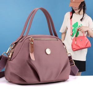 【Colorful Fox】กระเป๋าสะพายไหล่ไนลอนลำลองกันน้ำกระเป๋าถือแฟชั่นความจุขนาดใหญ่