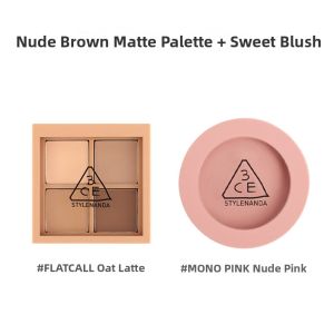3CE | Daily Commute Makeup Set Nude Pink Eye Shadow and Blush