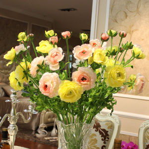 หรูหราประดิษฐ์ Rose Peony Lotus ดอกไม้ 6 ลําต้นตกแต่งบ้านห้องนั่งเล่นห้องนอนตกแต่งโต๊ะรับประทานอาหาร Faux < Ne1> ดอกไม้