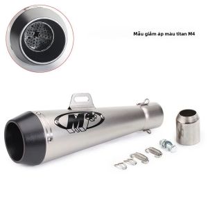 Ống Pô Xe Máy M4 Cỡ Lớn 51MM Kiểu Slip-On GP Moto Pot Silenciador Dành Cho Xe Tay Ga 300cc 600cc 1000cc