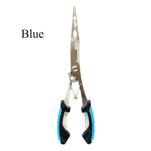 Ackibbik 1pc 21.5cm Stainless Steel Fishing Pliers Multifunctional Fishing Scissors Fishing Accessories Fishing Pliers Gripper