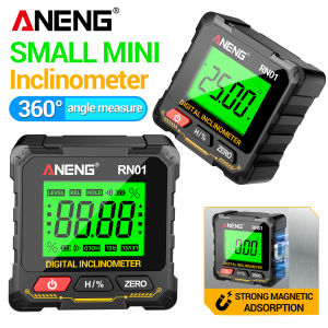 ANENG | ANENG RN01 high-precision digital electronic inclinometer LCD backlight zero point calibration angle and slope measurement tool
