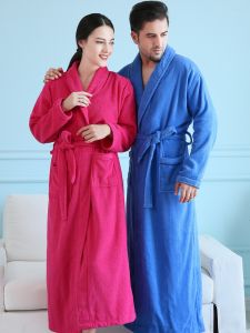 Mens plus Size Combed Cotton Bathrobe Pure Cotton Towel Material Quick Dry Absorbent Beauty Bathing Robe Home Comfortable